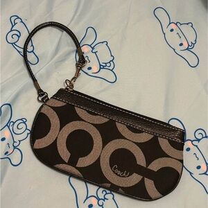 Coach Brown and Black Women's wristlet
